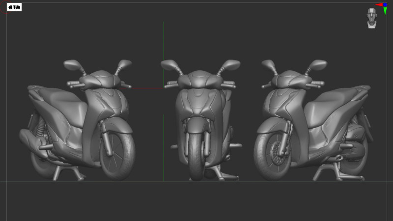 Activa bike 3D-printmodel .c4d .max .obj .3ds .fbx .stl .blend 