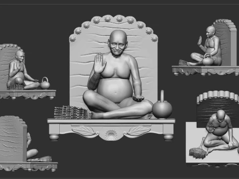 Acharya Vidyasagarji Modelo de Impressão 3D