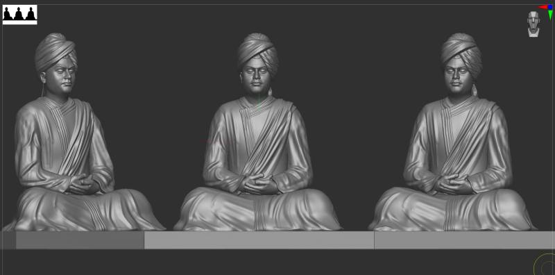 Swami Vivekanand Modelo de Impressão 3D .c4d .max .obj .3ds .fbx .stl .blend