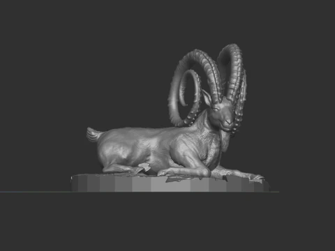 Markhor goat 3D Model