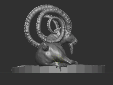 Markhor goat 3D Model