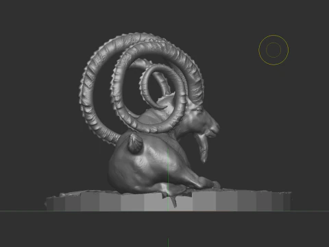 Markhor goat 3D Model