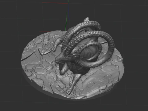 Markhor goat 3D Model