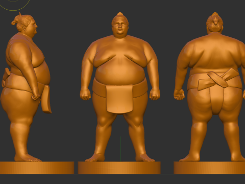 SUMO WRESTLER Konishiki 3D Print Model