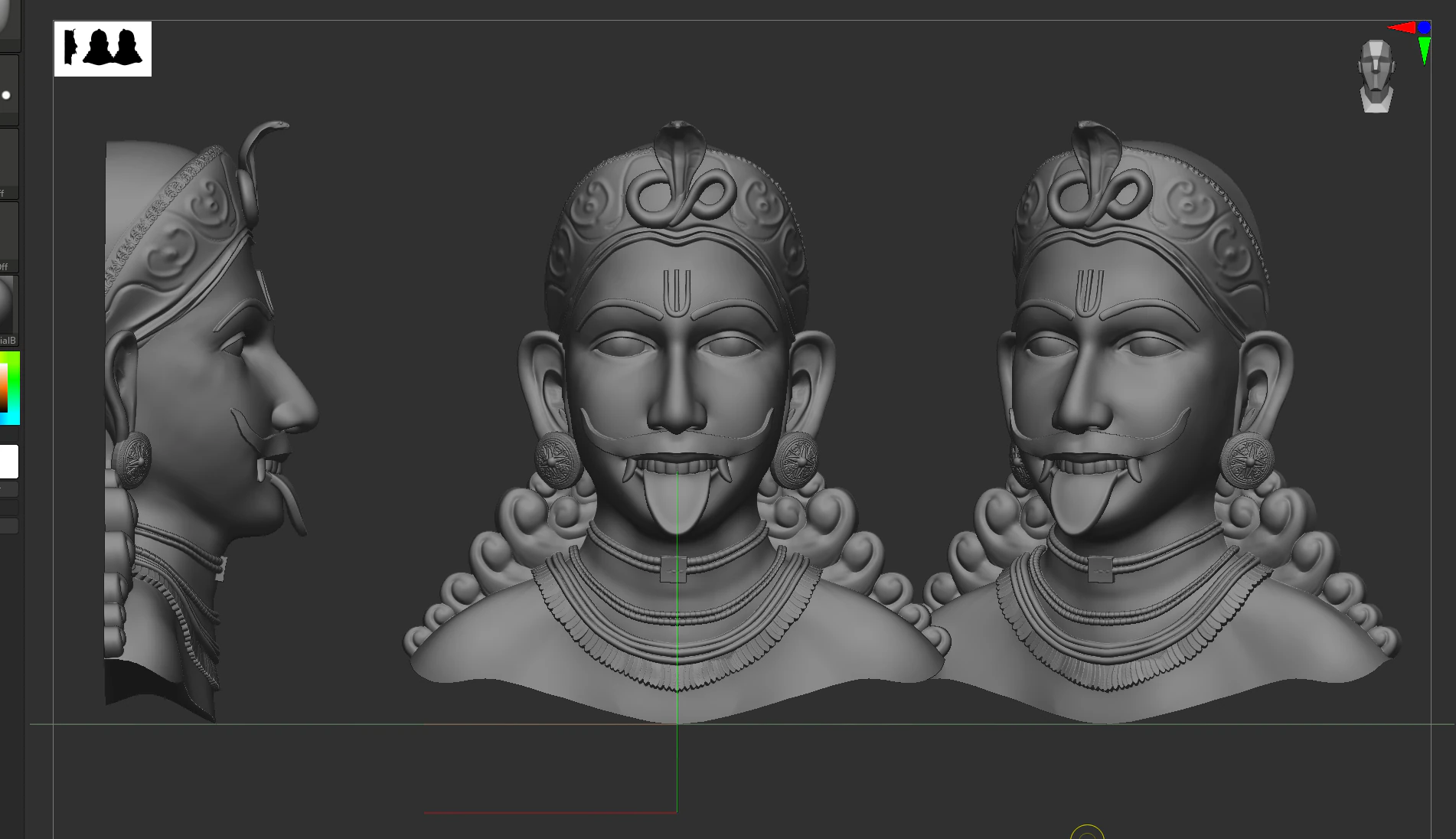 Mukhalinga shiva 3D Print Model .c4d .max .obj .3ds .fbx .stl .blend 