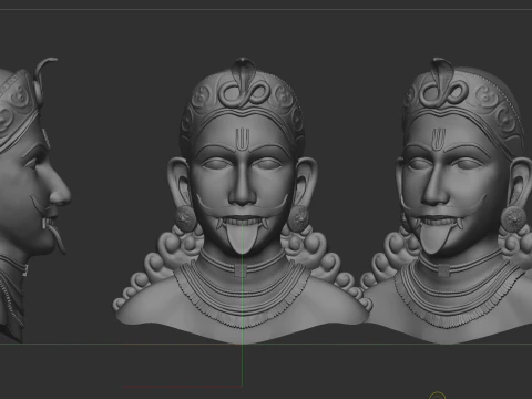 Mukhalinga shiv&aacute; Modelo de Impressão 3D