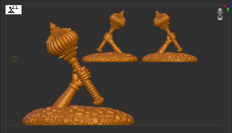 Hanuman 3D Принт Модель .c4d .max .obj .3ds .fbx .stl .blend 