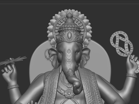 Lord Ganesha Sitting Pose 3D 打印模型