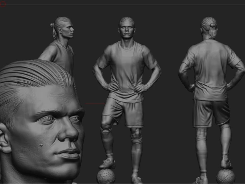 Erling Haaland Piłkarz na całe ciało Model do druku 3D