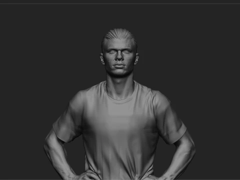 Erling Haaland Full Body Football Player 3D Print Model