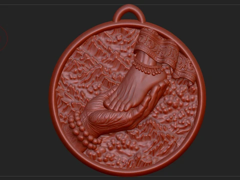Shiv Parvati Leg Relief 3D Model