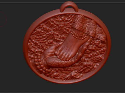 Shiv Parvati Leg Relief 3D Model