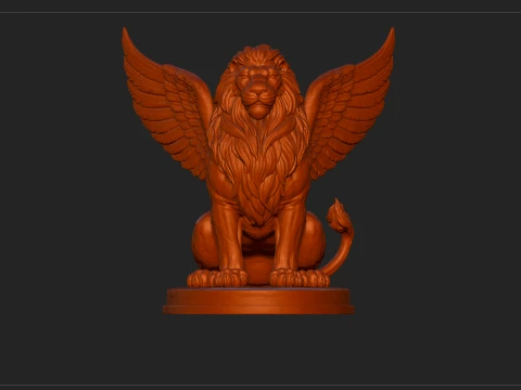 Lion With Wings 3D print model 3D 打印模型