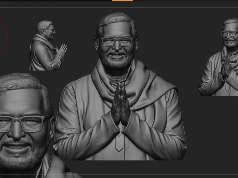 Nana Patekar Inspired Namaste Pose 3D Print Model