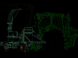 Guindaste de toras de engate r&aacute;pido para trator de 3 pontos para silvicultura com adaptador de trator Modelo 3D
