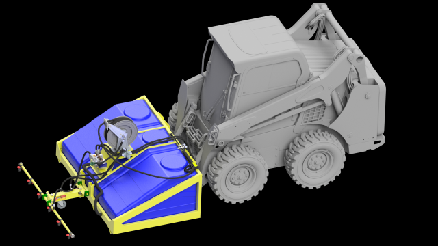 High pressure street washing MINI LOADER SKID STEER 3D 모델 .c4d .max .obj .3ds .fbx .stl .blend 