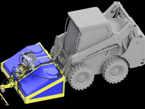 High pressure street washing MINI LOADER SKID STEER 3D Model