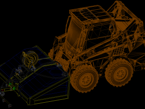 High pressure street washing MINI LOADER SKID STEER 3D 모델
