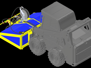 High pressure street washing MINI LOADER SKID STEER 3D 모델