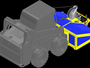High pressure street washing MINI LOADER SKID STEER 3D 모델