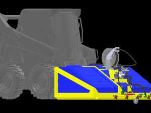 High pressure street washing MINI LOADER SKID STEER 3D 모델