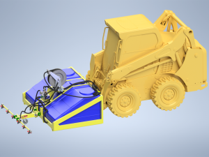 High pressure street washing MINI LOADER SKID STEER 3D 모델