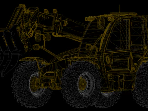Telescopic Handlers Root Rakes grapple 3D Model