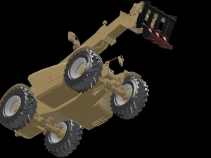 Telescopic Handlers Root Rakes grapple 3D मॉडल