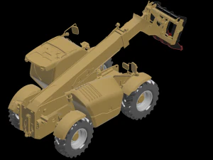 Telescopic Handlers Root Rakes grapple 3D Model