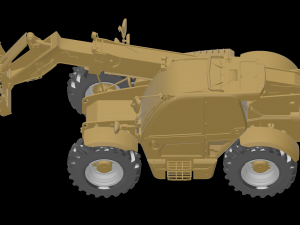 Telescopic Handlers Root Rakes grapple 3D मॉडल