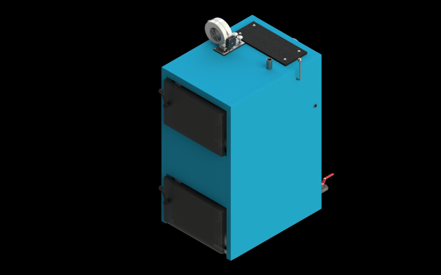 Solid fuel pyrolysis boiler 3Dモデル .c4d .max .obj .3ds .fbx .stl .blend 