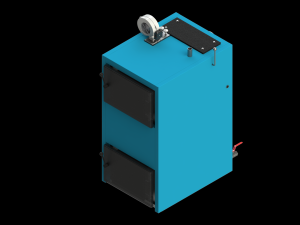 Solid fuel pyrolysis boiler Modello 3D