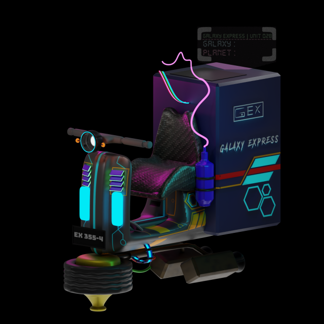 SCI - FI Motorcycle 3D Модель .c4d .max .obj .3ds .fbx .stl .blend