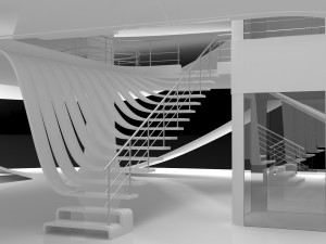 Futuristic Parametric Sci-Fi Exhibition Pavilion Architecture Model 3D