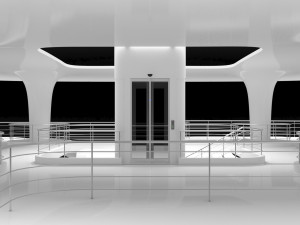 Futuristic Parametric Sci-Fi Exhibition Pavilion Architecture Model 3D