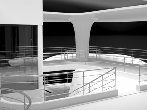 Futuristic Parametric Sci-Fi Exhibition Pavilion Architecture Model 3D