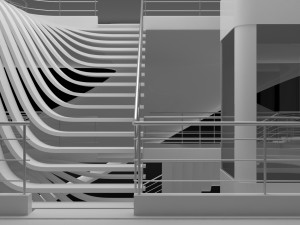 Futuristic Parametric Sci-Fi Exhibition Pavilion Architecture Model 3D