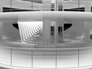 Futuristic Parametric Sci-Fi Exhibition Pavilion Architecture Model 3D