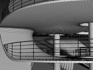 Futuristic Parametric Sci-Fi Exhibition Pavilion Architecture Model 3D