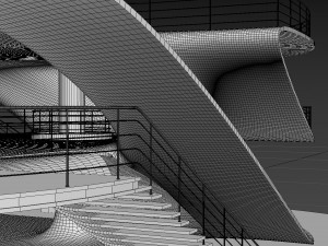 Futuristic Parametric Sci-Fi Exhibition Pavilion Architecture Model 3D