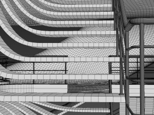 Futuristic Parametric Sci-Fi Exhibition Pavilion Architecture Model 3D