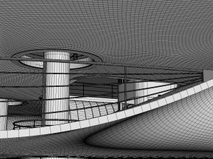 Futuristic Parametric Sci-Fi Exhibition Pavilion Architecture Model 3D