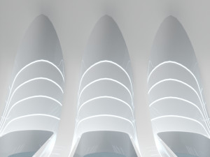 Futuristic Parametric Organic Arched Shade Structure Modelo 3D