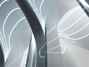 Futuristic Parametric Organic Arched Shade Structure Modelo 3D