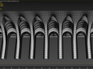 Futuristic Parametric Organic Arched Shade Structure Modelo 3D