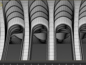 Futuristic Parametric Organic Arched Shade Structure Modelo 3D