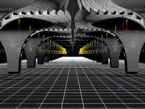 Futuristic Parametric Shanghai Subway Yuyuan Metro Station Modelo 3D