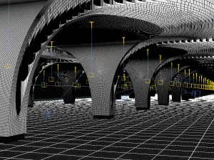 Futuristic Parametric Shanghai Subway Yuyuan Metro Station 3D Model