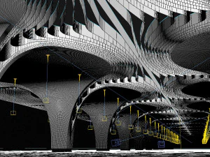 Futuristic Parametric Shanghai Subway Yuyuan Metro Station 3D Model