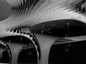 Futuristic Parametric Shanghai Subway Yuyuan Metro Station 3D Model